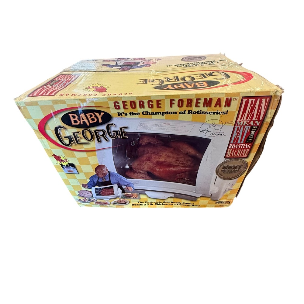 George Foreman Baby George Rotisserie GR59A Lean Mean Fat Reducing Machine New